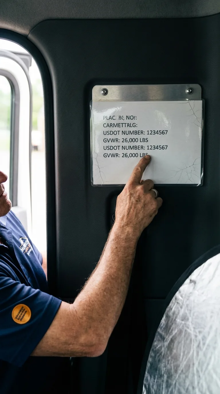 USDOT licensing placard verification in Lake Saint Louis